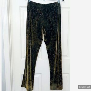 Vintage Stretchy Snake Print Metallic Pants Size Medium